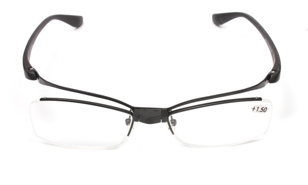 Designer Flipup Lenses Reading Glasses Metal Readers +1.00+3.50