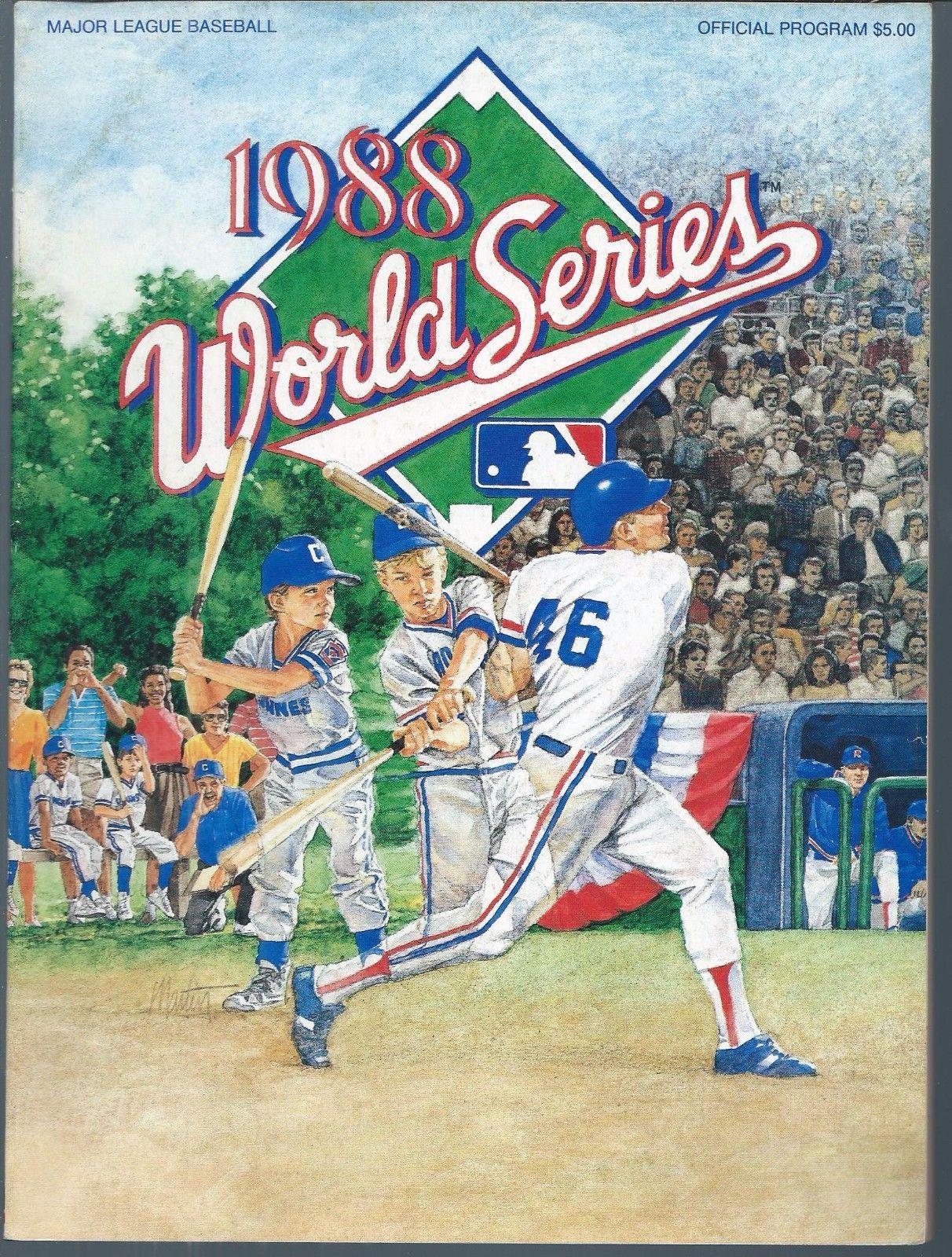 1988 World Series Program Los Angeles Dodgers Oakland A's - Baseball - MLB