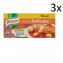 3x Knorr Delicato Dado Broth Soup Cube broth gently rich in taste 10 PZ - $16.01