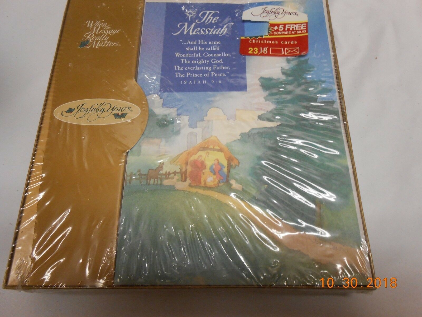 Sealed pack 18 Hallmark DaySpring Joyfully Yours +5 Christmas Cards w