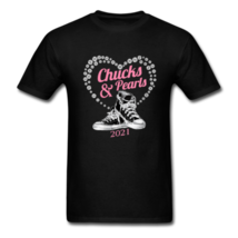 Chucks &amp; Pearls Black 46th Vice President T Shirt - $17.99