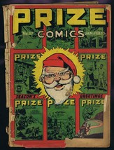 Prize Comics #57 ORIGINAL Vintage 1946 Golden Age Christmas Santa Claus image 1