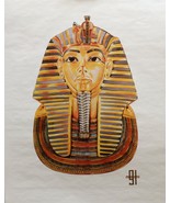 King Tut Mask Poster 24 X 18 Asimor Karen Renee Presents - $11.83