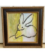 Impressive Framed Bunny Oil Painting on Canvas Artwork - $700.00