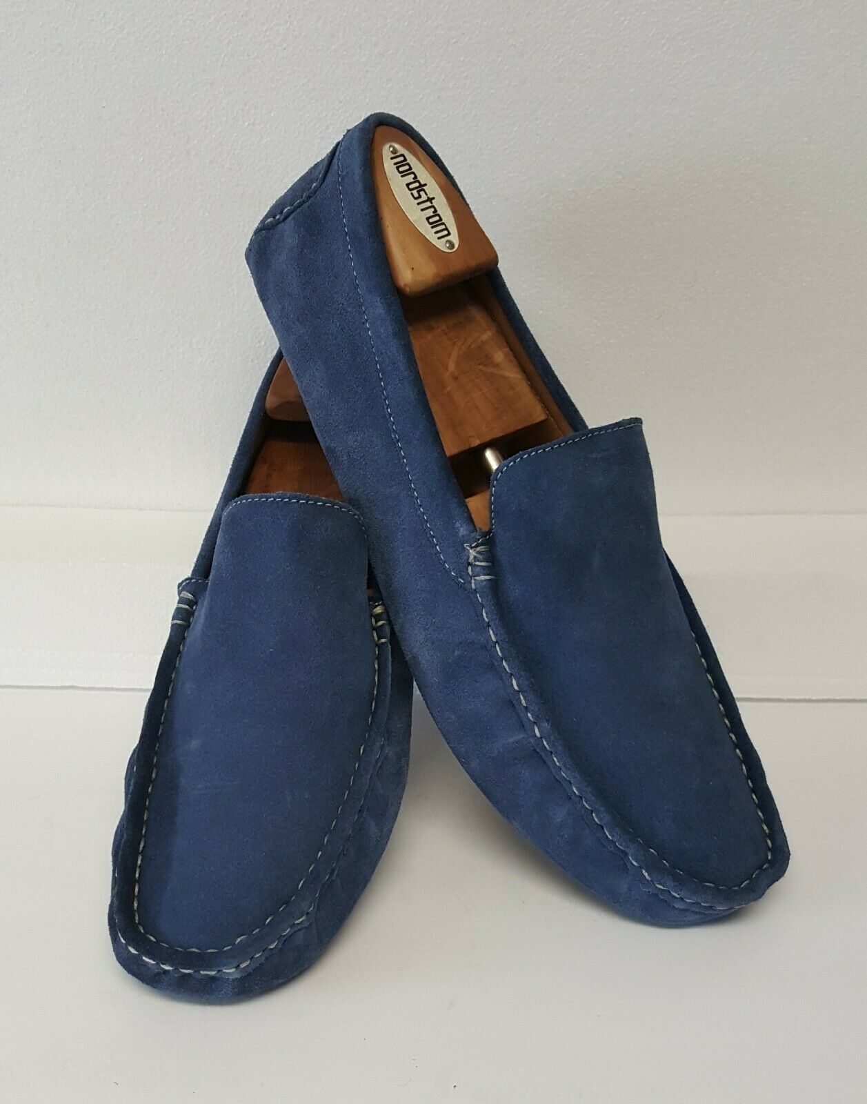 Scandia Woods Men's Leather Suede Blue Driving Moccasins Loafer sz 12M ...