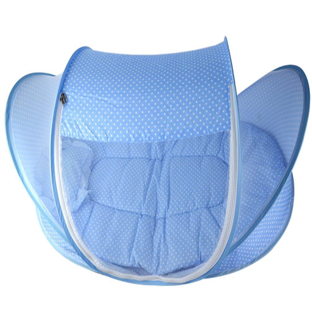 Foldable Baby Crib Padded Mattress n Pillow Portable Travel Tent