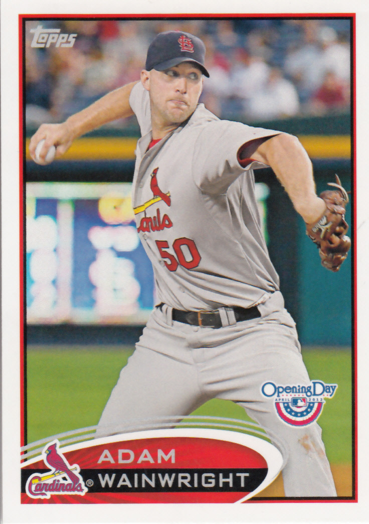 Adam Wainwright 2012 Topps Opening Day Card #60 - Baseball Cards