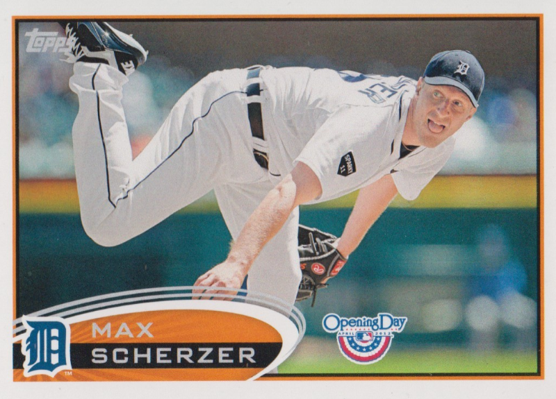 Max Scherzer 2012 Topps Opening Day Card #159 - Baseball Cards