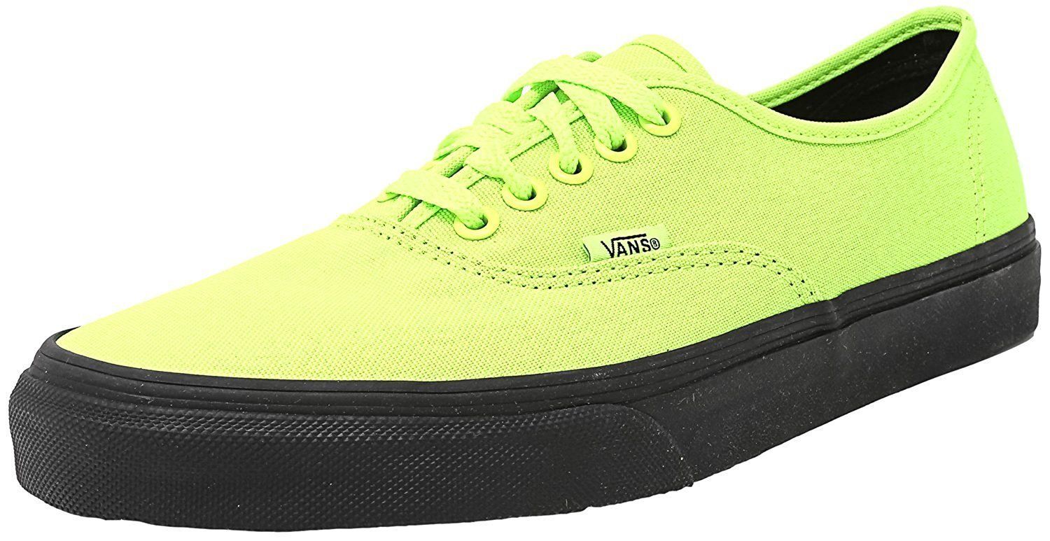 vans authentic neon green