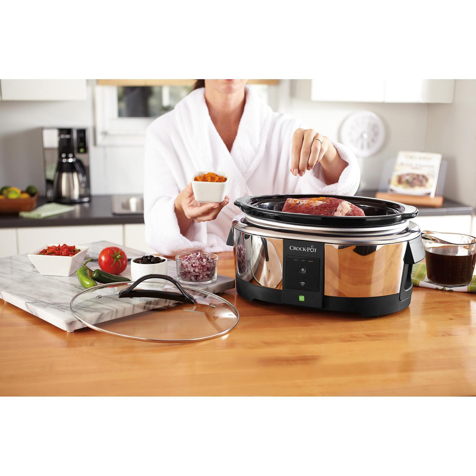 6Quart Smart WiFi Cellphone Programmable Slow Cooker Crock Pot Cookers & Steamers