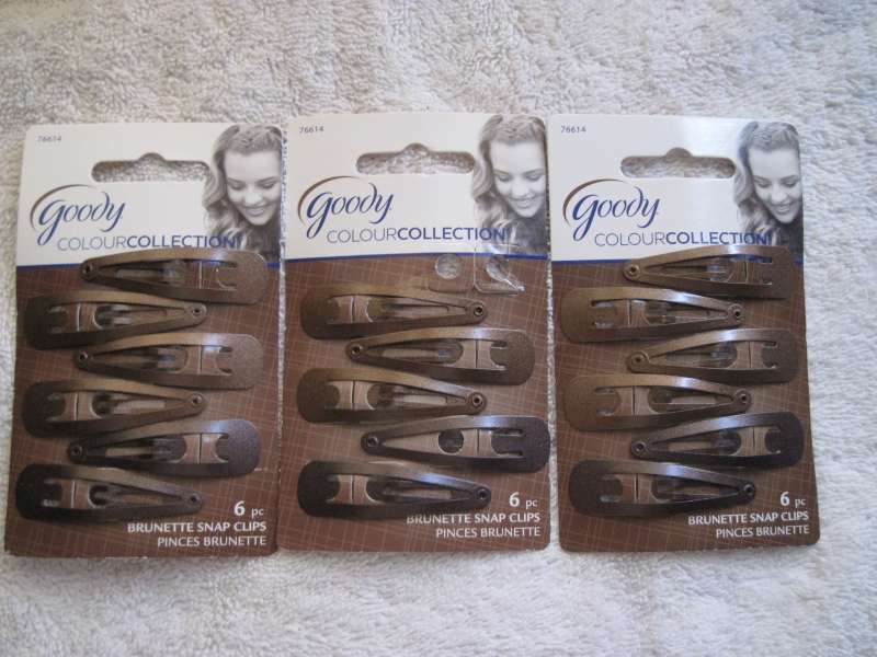Primary image for 18 Goody Colour Collection Brunette Brown Painted Glittery Metal Snap Hair Clips