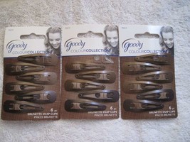 18 Goody Colour Collection Brunette Brown Painted Glittery Metal Snap Hair Clips - $15.00