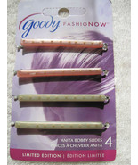 4 Goody Fashinow Anita Bobby Slides Hair Pins Plastic Pearl Pink &amp; White... - $8.00