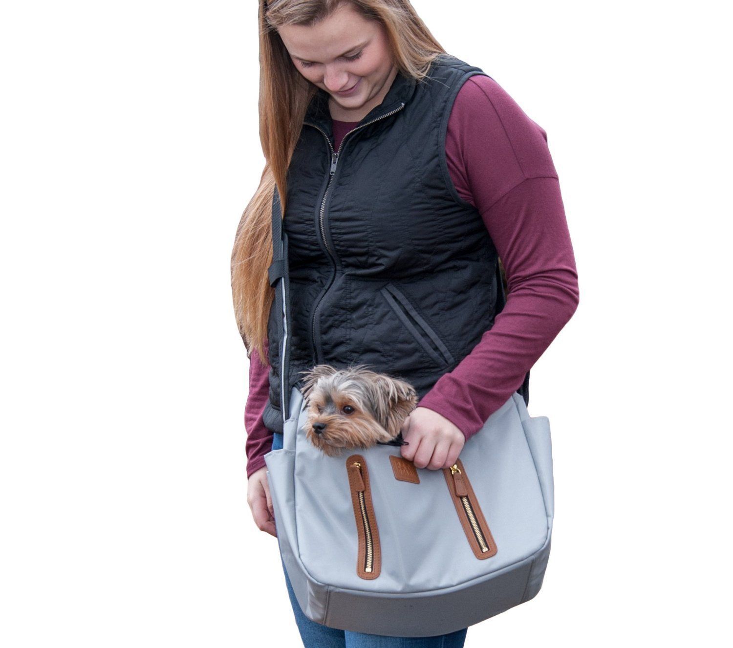 DOG CARRIER SLING SHOULDER BAG PURSE FOR PETS TO 10 LBS AIRLINE PET
