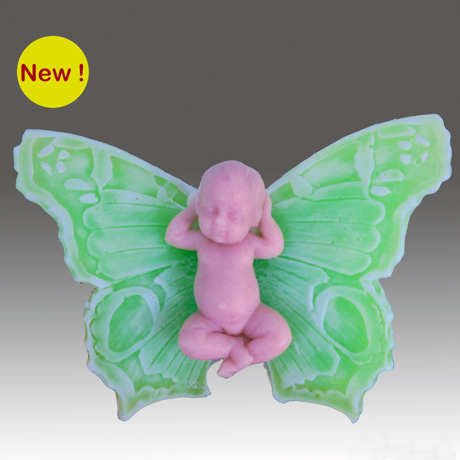 You are buying 2 soaps - 3D Butterfly Baby Fairy handmade Scented soaps