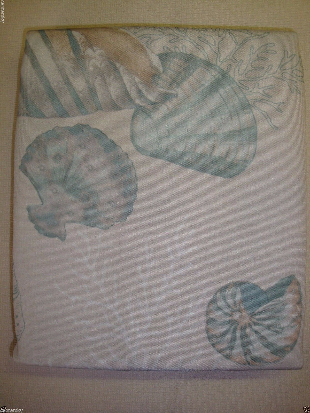 New Coastal Collection Shower Curtain 70 x 72" Seashell Theme Beige