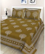 Tree Print Jaipuri Print 100% Cotton Traditional King Size 90x108Double ... - $30.99