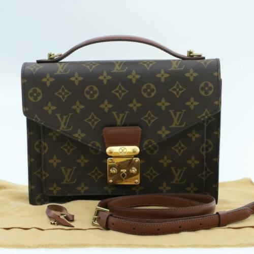 Louis Vuitton, Bags, Auth Louis Vuitton Monceau 28 2way Hand Bag Satchel  Monogram