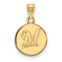SS w/GP MLB  Milwaukee Brewers Small Disc Logo Pendant - $40.92