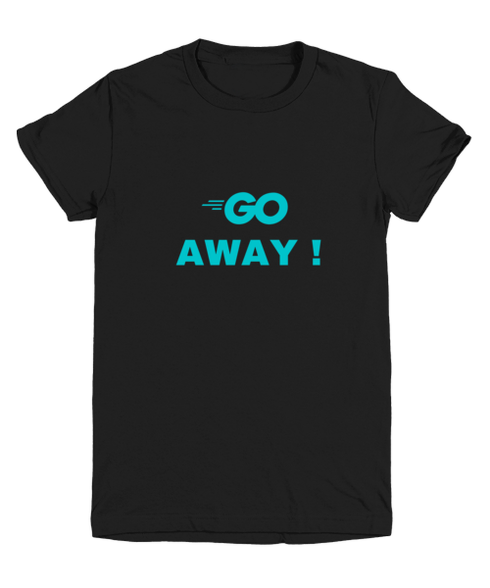Go away Novelty youthtee, in color black