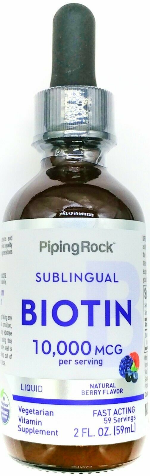 Liquid Biotin 10,000mcg Drops 2oz Hair Skin Nails Care Support 10000 Sublingual