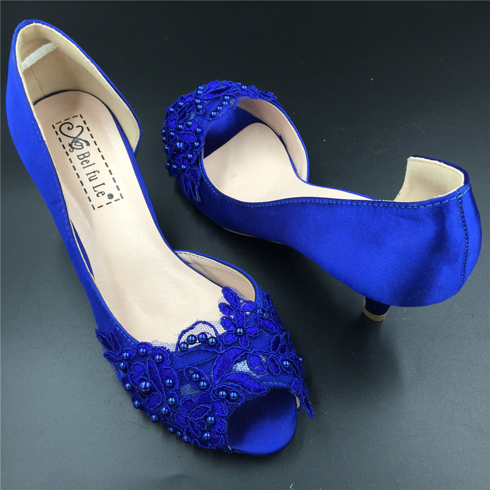 5cm Heels Royalblue Lace Wedding ShoesLow and 50 similar items Royal blue 7cm Heels Lace Wedding ShoesBridals Pumps