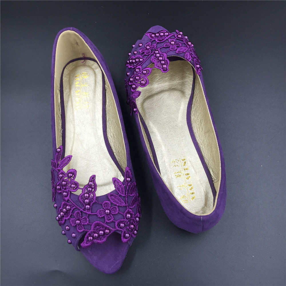 Purple Peep toe Bridal Shoes,Purple Open Toe Bridesmaid