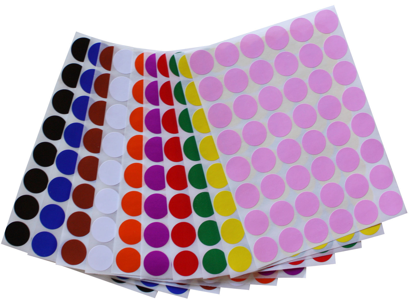 17 mm Round Small Dots Stickers Color Coded Labels 3/4 Inch Diameter