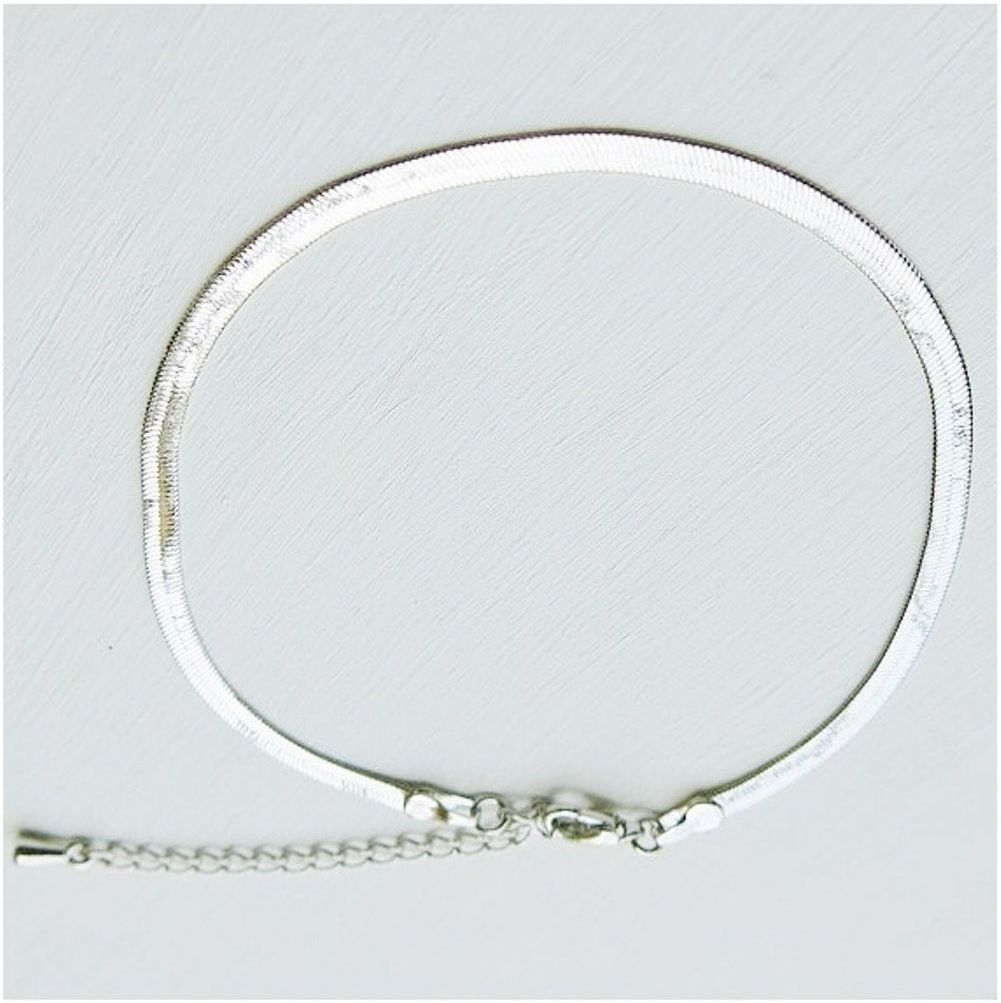 Herringbone Chain Ankle Bracelet Anklet Gift Box 14k White Yellow Gold