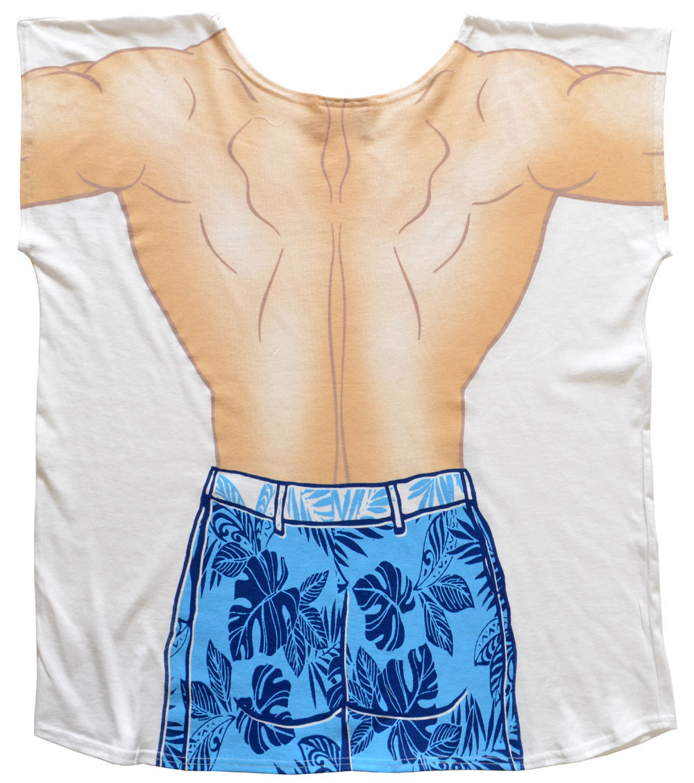 Mens Tropical guy CoverUp TShirt Sexy Funny bathing suit swimsuit