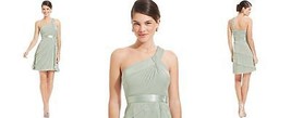 Adrianna Papell New Gray One Shoulder Tiered Chiffon Dress   4    $149 - $79.98
