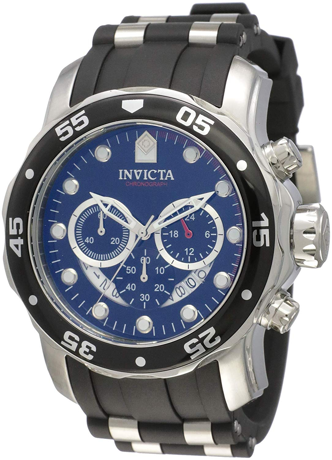 Invicta Men's 6977 Pro Diver Collection Chronograph Black Dial Black ...