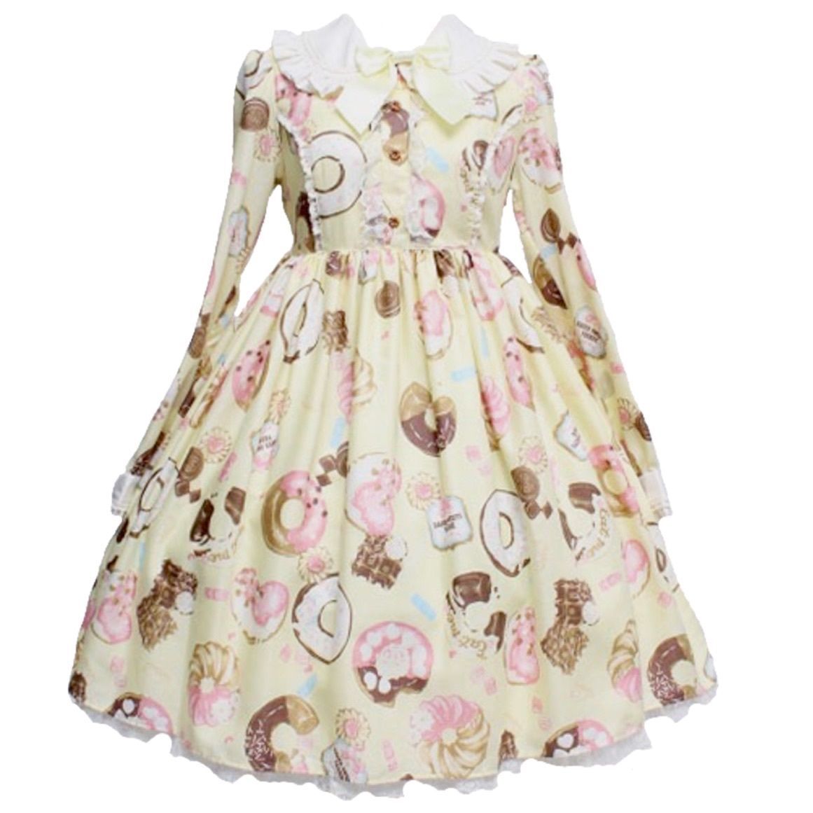 Angelic Pretty Baked Sweets Parade Dress Yellow Lolita Fashion Kawaii  Harajuku