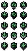 1,3,5 sets of 3 Pentathlon Black Green Pot Leaf Dart Flights 2037 Standa... - $1.93+