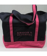 Brooks Brothers Canvas Tote Bag Shopping Bag Navy Blue/Fuschia One Size NWT - $22.44