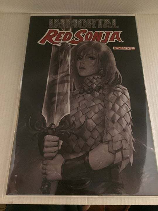 2022 Dynamite Comics The Immortal Red Sonja Leirix Li Ratio 1:10 B&W ...