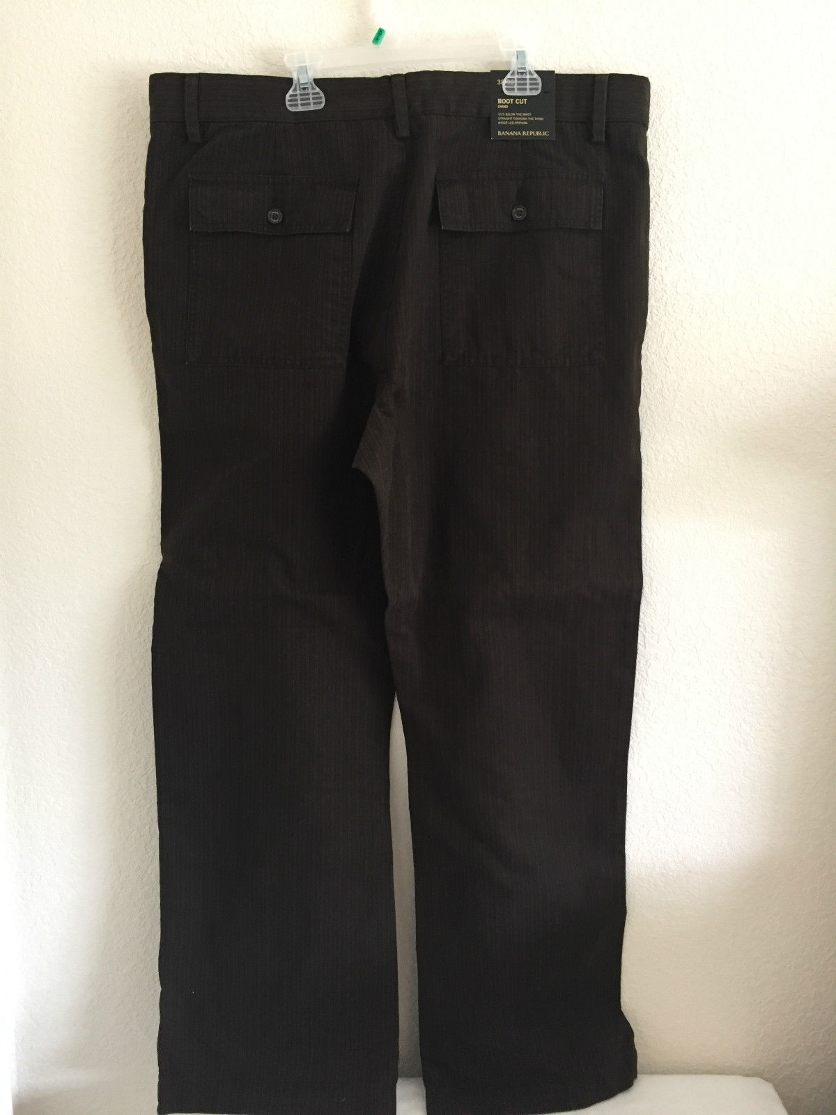 BANANA REPUBLIC Boot Cut Flat Front Chino Pants Brown Mens 38x32 - Pants