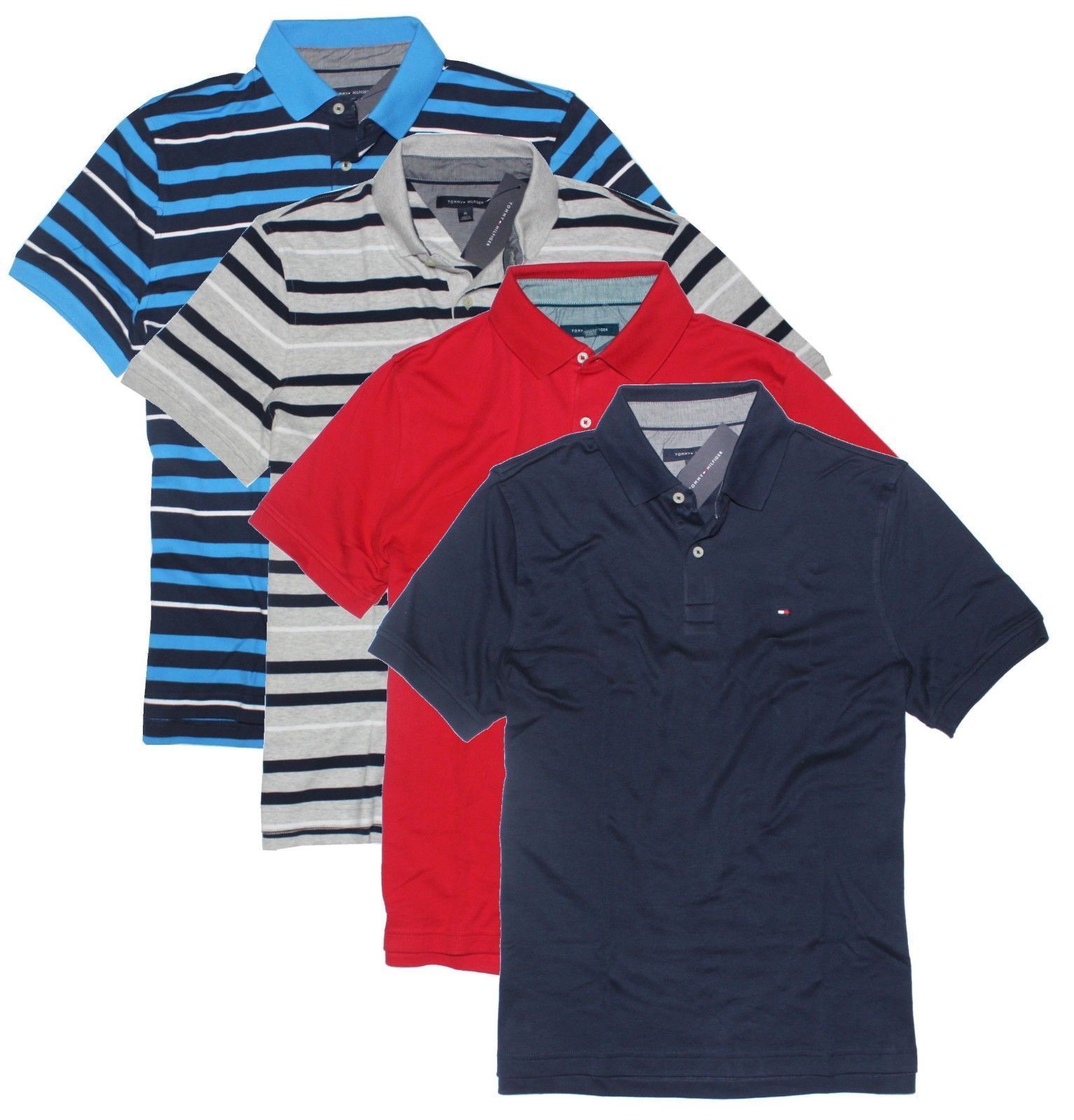 red tommy hilfiger polo shirt