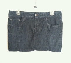 SO denim mini skirt junior&#39;s size 11 dark blue jeans skirt - $3.00