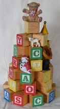 Hand crafted vintage alphabet blocks tree - $15.99