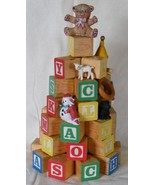 Hand crafted vintage alphabet blocks tree - $15.99
