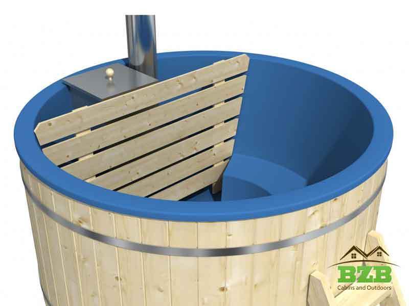 Outdoors Hot Tub, Seats 4-5 People, Wood Burning Heater 