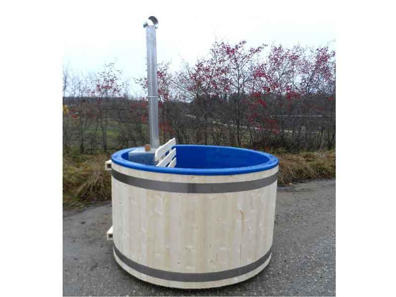 Outdoors Hot Tub, Seats 45 People, Wood Burning Heater,Vinyl Liner