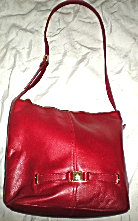 Etineen Aigner Dark Red Leather Bag - Handbags & Purses