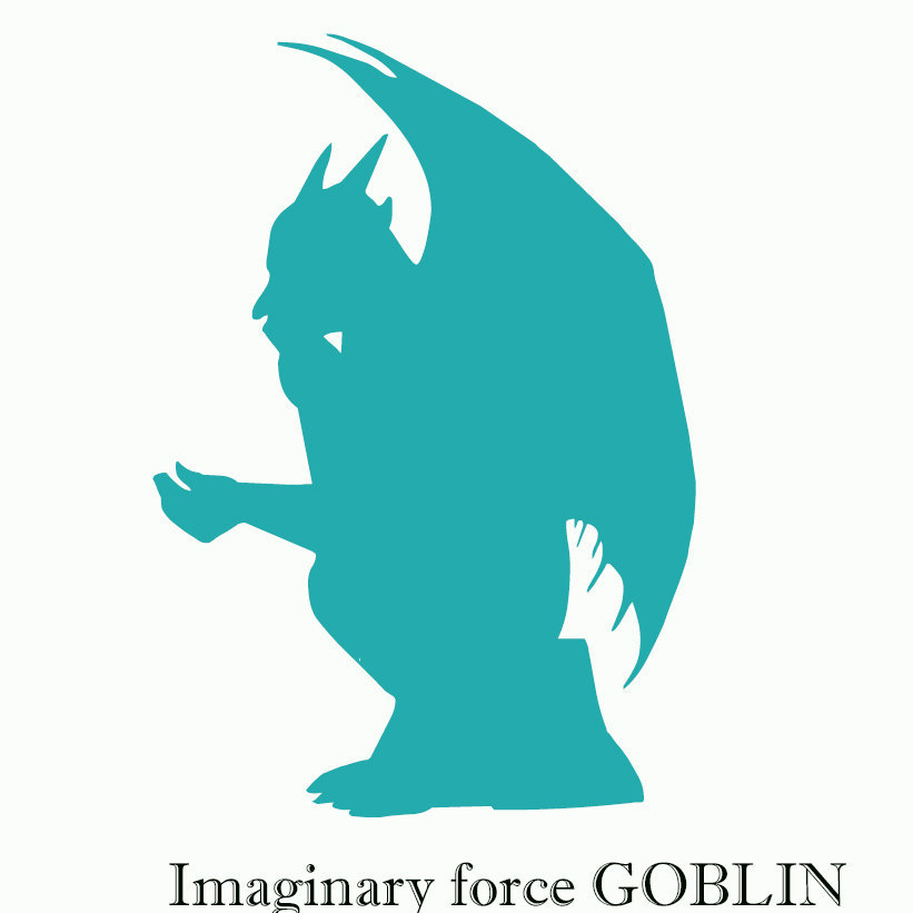 Imaginary force Goblin vinyl decal custom 5 half inch window decal, sticker outd