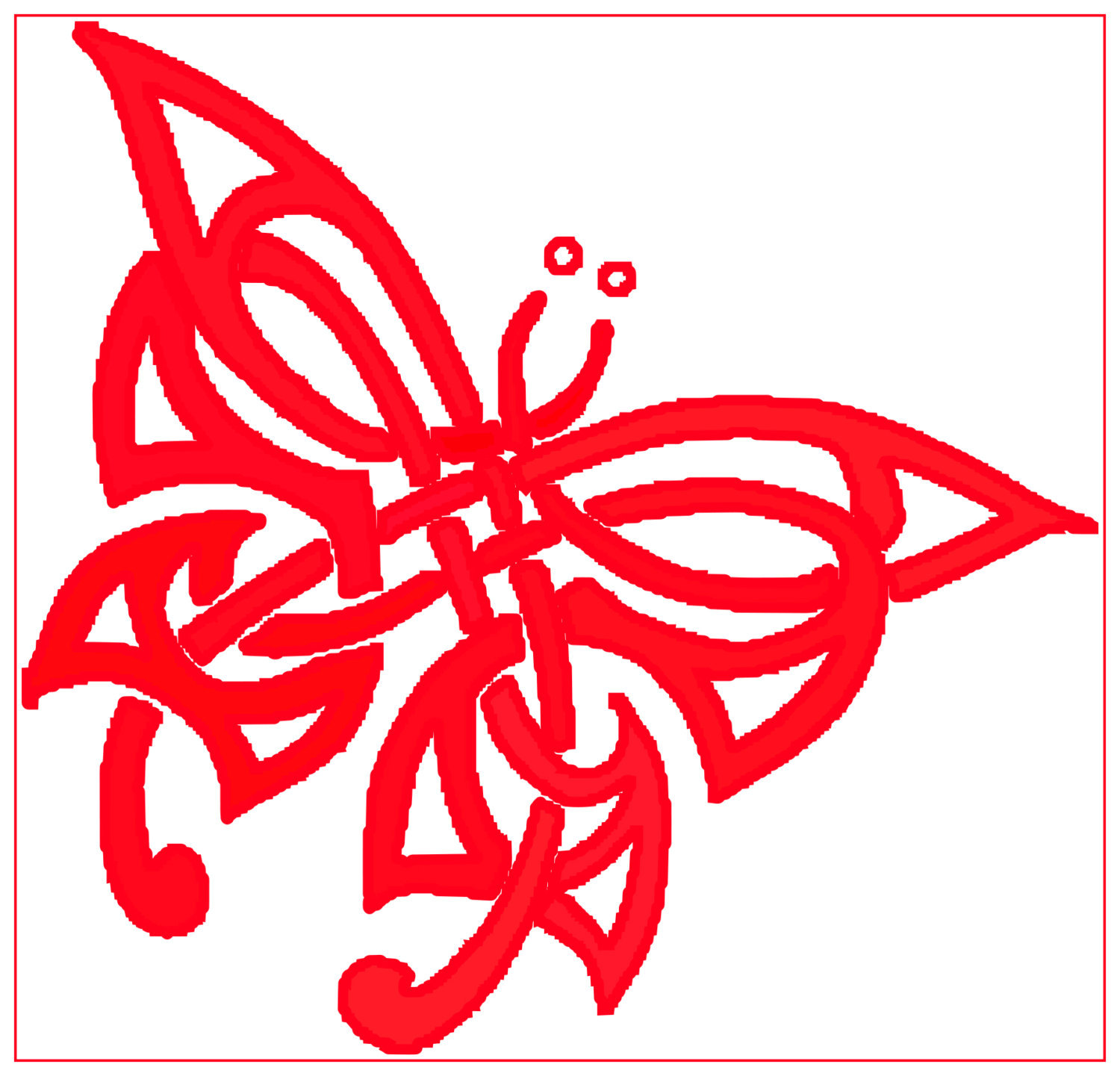 Outdoor tribal butterfly decal sticker ready to apply 6 inch window decals
