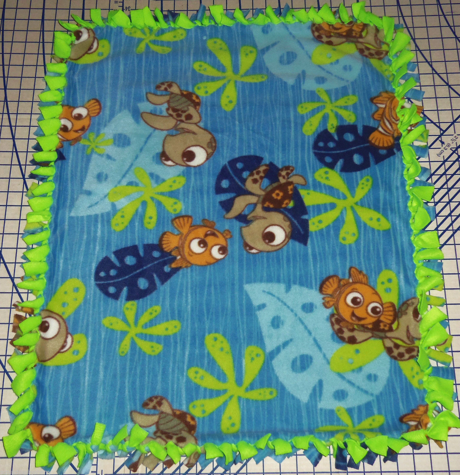 Disney Finding Nemo Fleece Baby Blanket Pet Lap Security Hand Tied 30"x