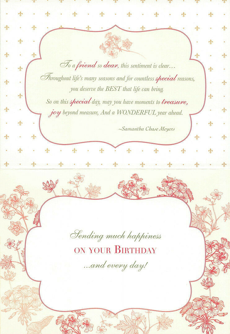 Flower Print Happy Birthday Greeting Card and 50 similar items