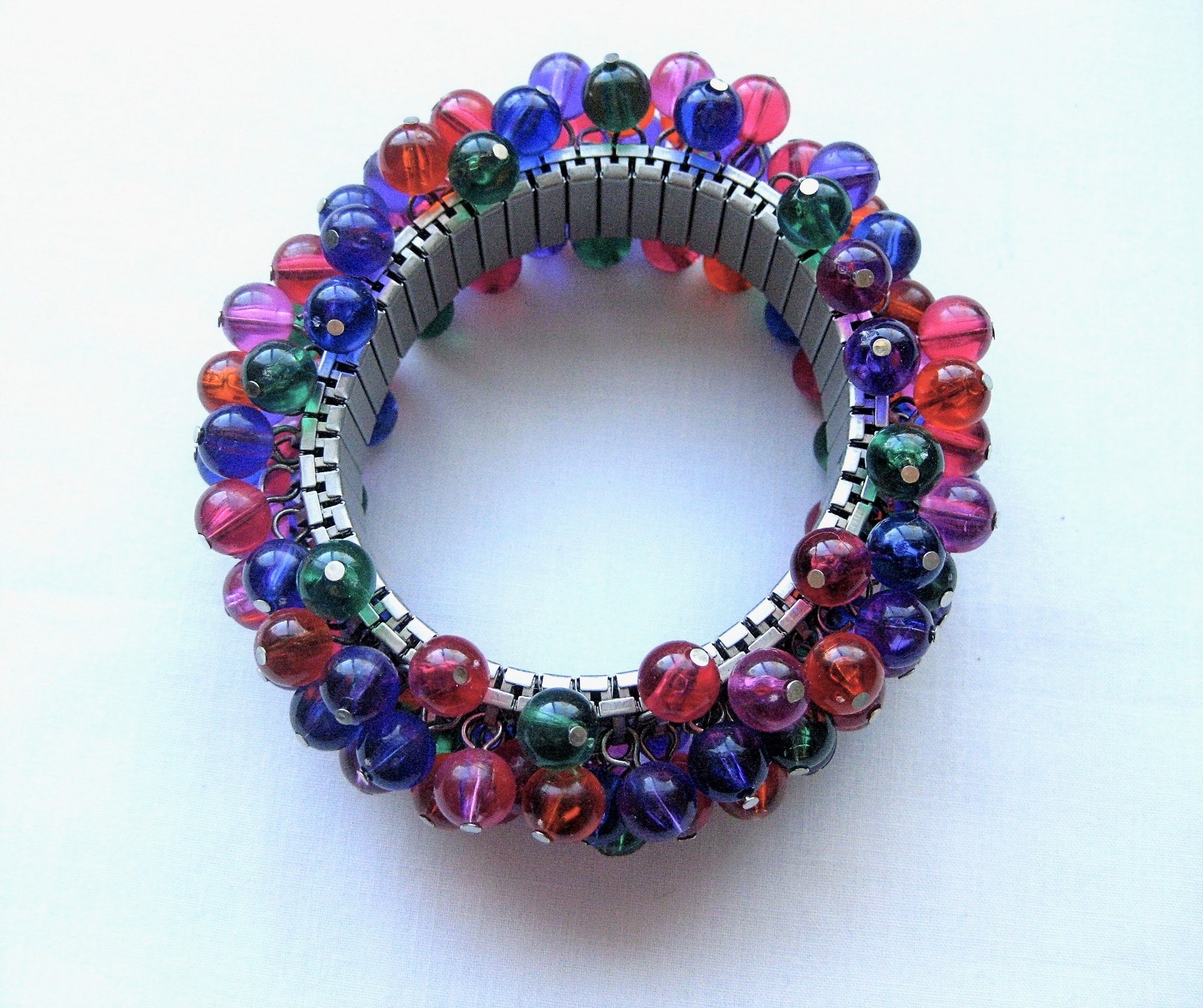 Multi colored beaded bracelet clearance