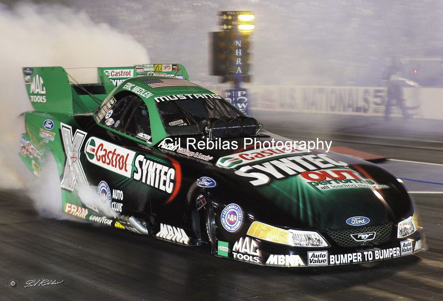 4x6 Color Drag Racing Photo ERIC MEDLEN Castrol John Force Mustang ...